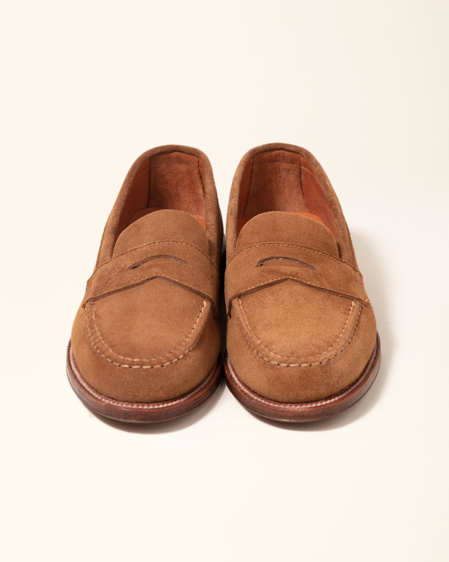 6243F Unlined Leisure Handsewn Penny Loafer in Snuff Suede, Van Last