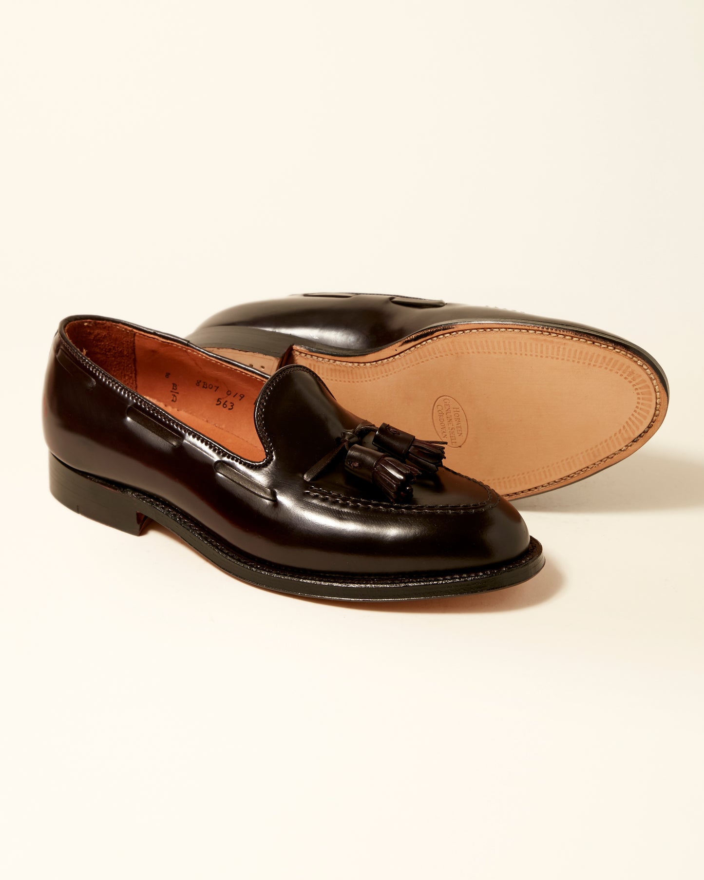 664 Tassel Moccasin Loafer in Black Shell Cordovan, Aberdeen Last